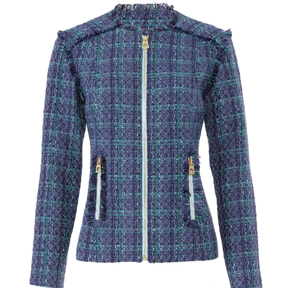 Sail to Sable Multi-Color Tweed Blazer [XL] Preppy Fringe Boss Business Classy